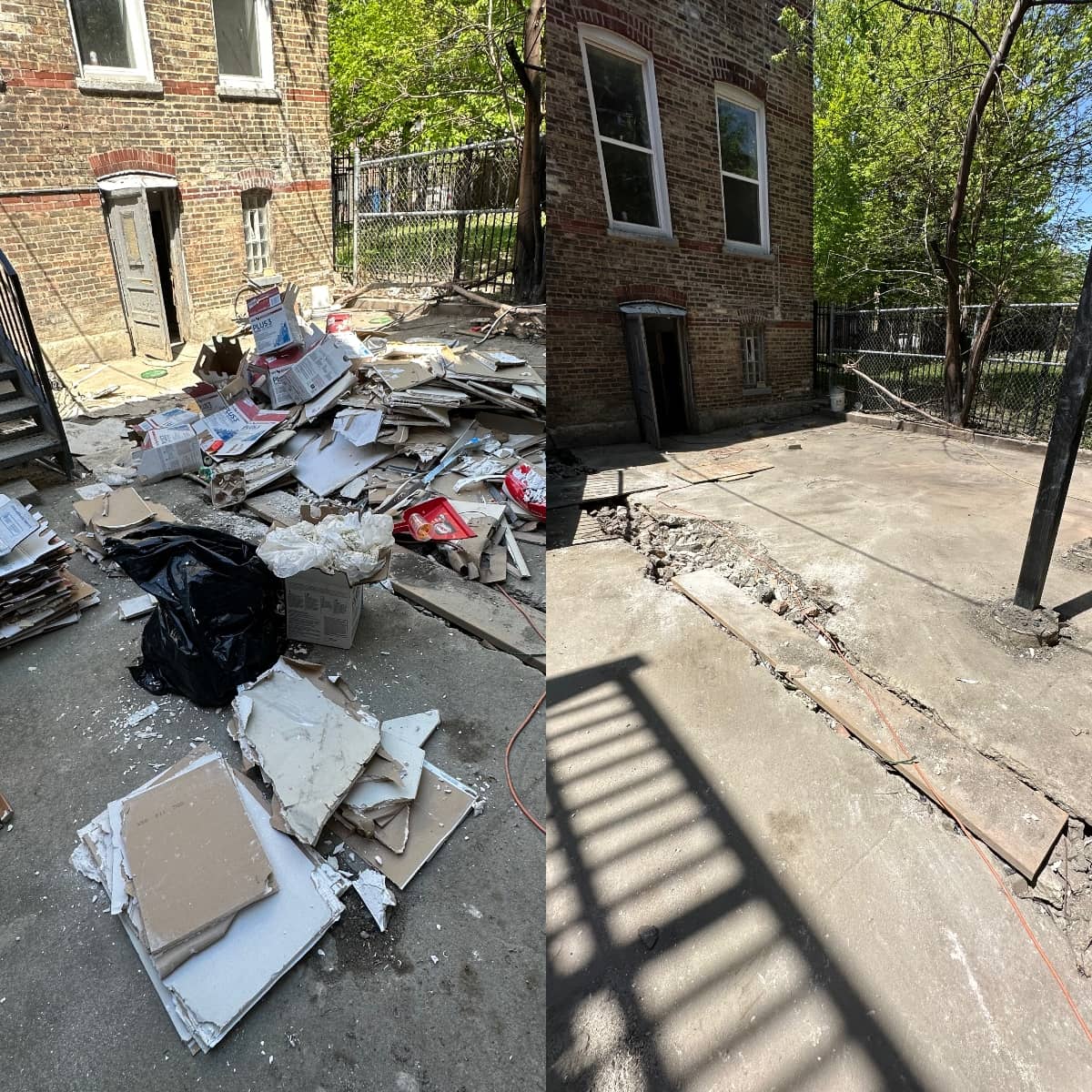 backyard cleanup