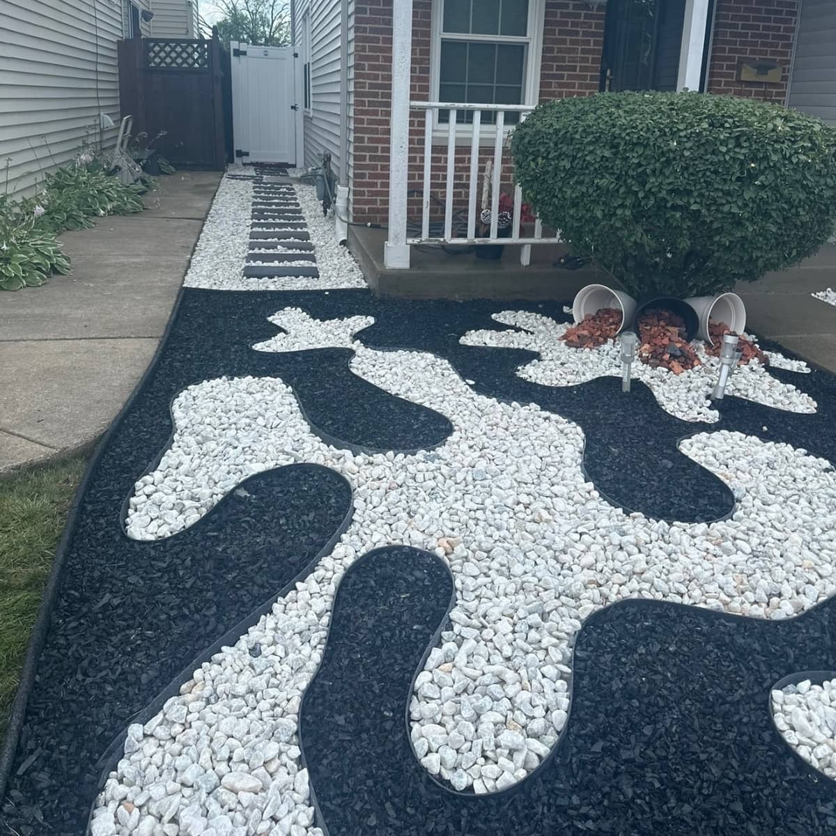 gravel pathway hardscape installation